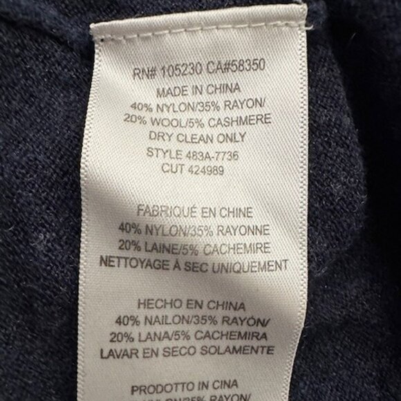 Joie Navy Blue 'Celia' Cowl Neck Armhole Poncho - Picture 8 of 8